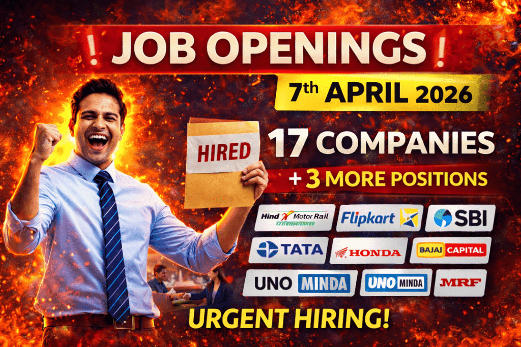 Job Vacancy Update -7th April 2026