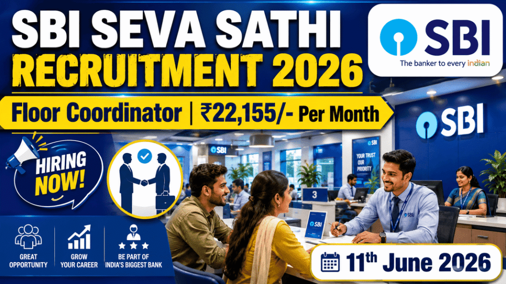 SBI Seva Sathi (Floor Coordinator) Recruitment 2026 – Join India’s Largest Bank!